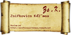 Zsifkovics Kámea névjegykártya